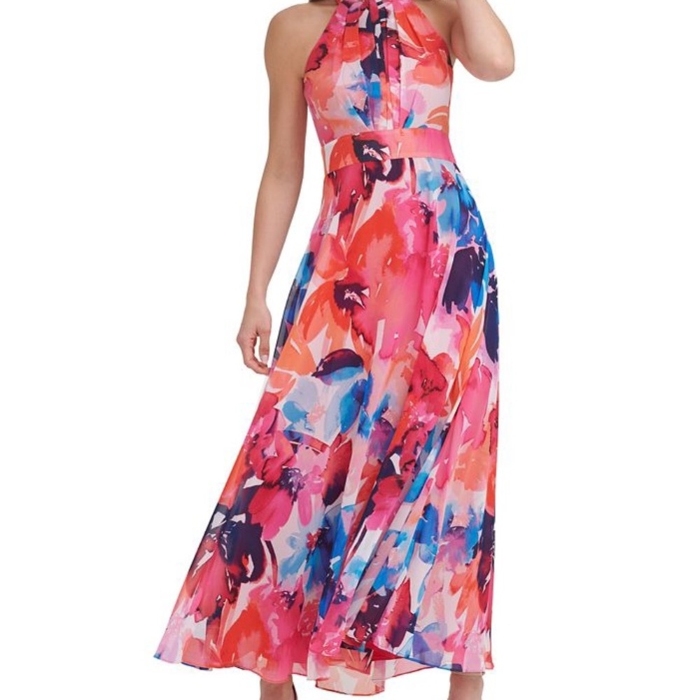 Eliza J Halter Dress in Floral size 4